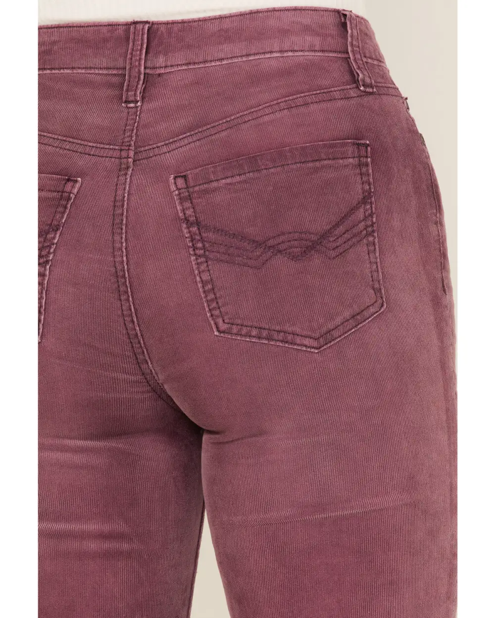 High Rise Flare Corduroy Embroidered Jeans