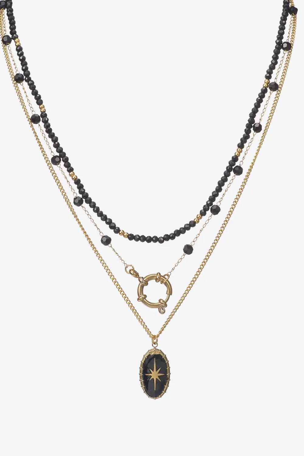 Three Piece Stainless Steel Necklace Set