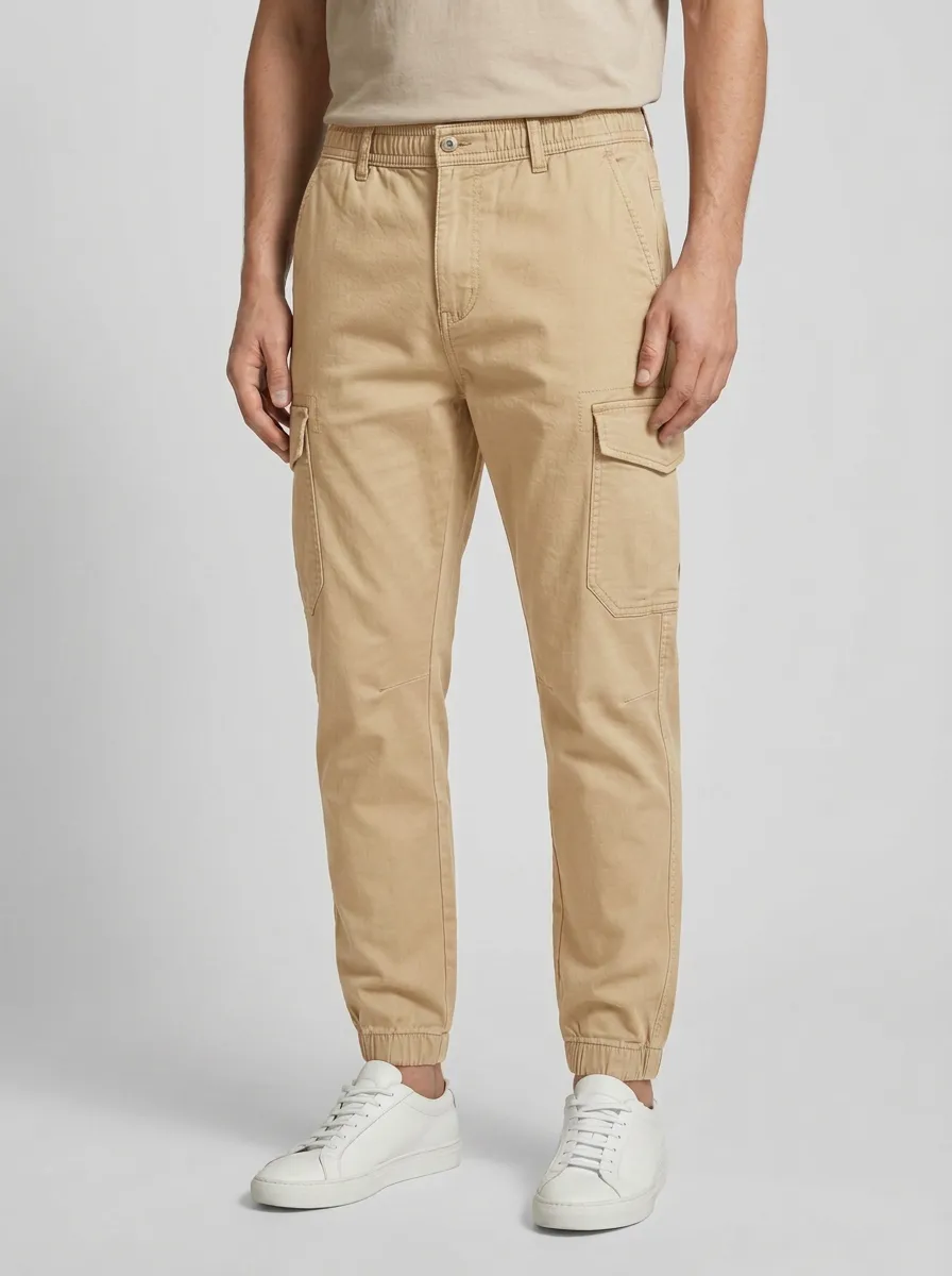 Elastic-Cuff Men's Cargo Pants