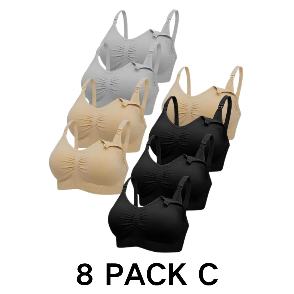 Maternity Nursing Bra Solid Ruched Padded Open Front for Breastfeeding Fall Outfit Brunch Light Exercise
