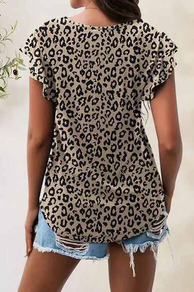 Playful Round-Neck Short-Sleeve Cotton T-Shirt