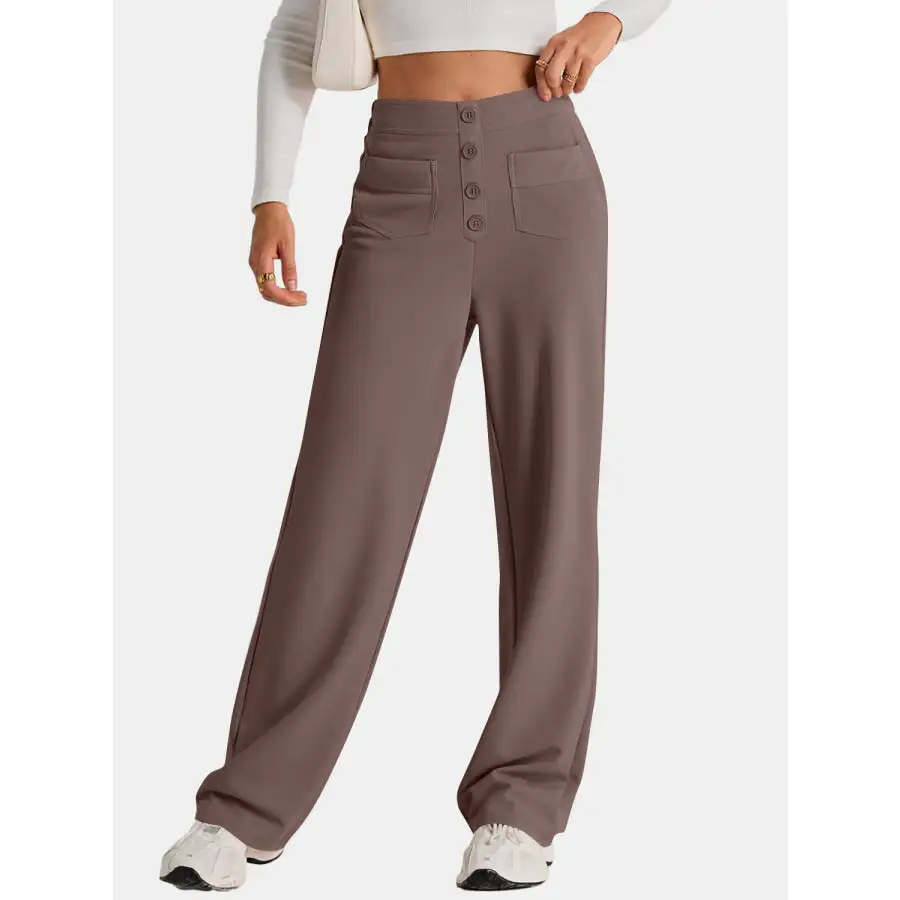 Chic High Waist Wide Leg Pants