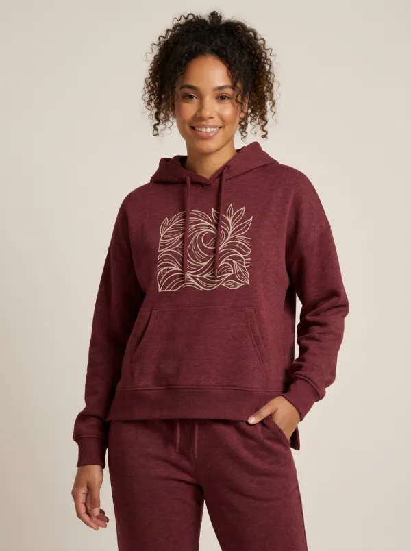 Women's Sage Green Drawstring Waist Solid Hoodie & Pants Set