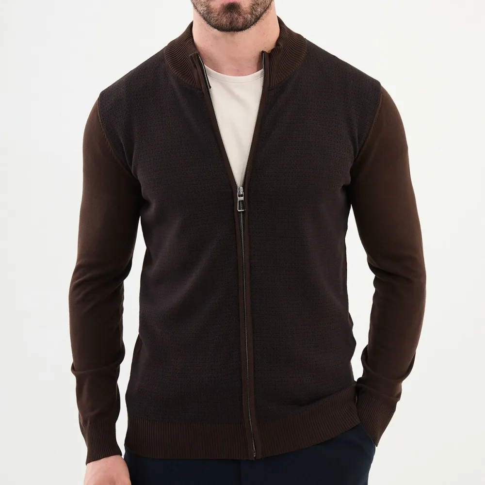 Contemporary Zip Detail Knit Sweater