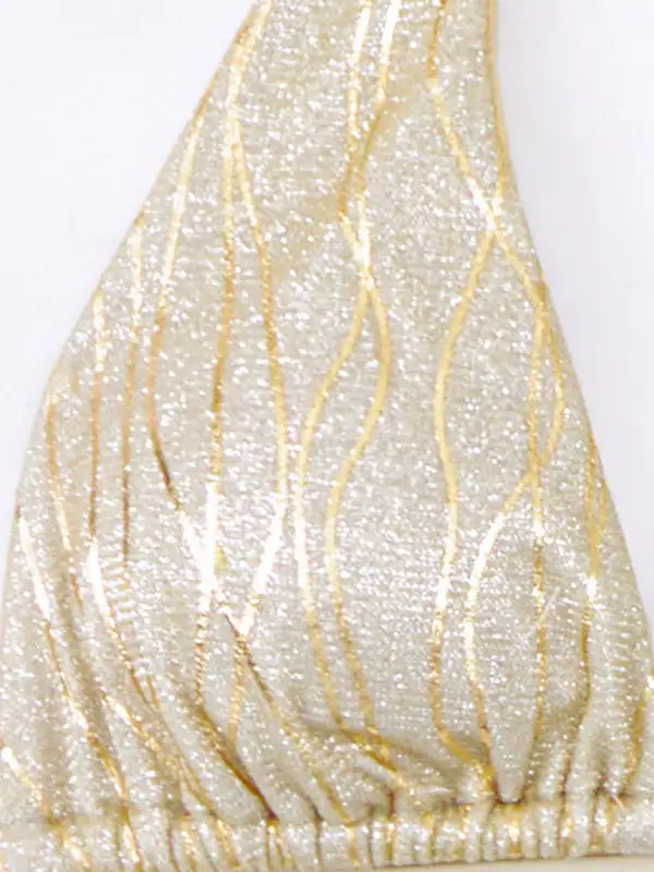 Glitter Statement Bikini Top Swim Set