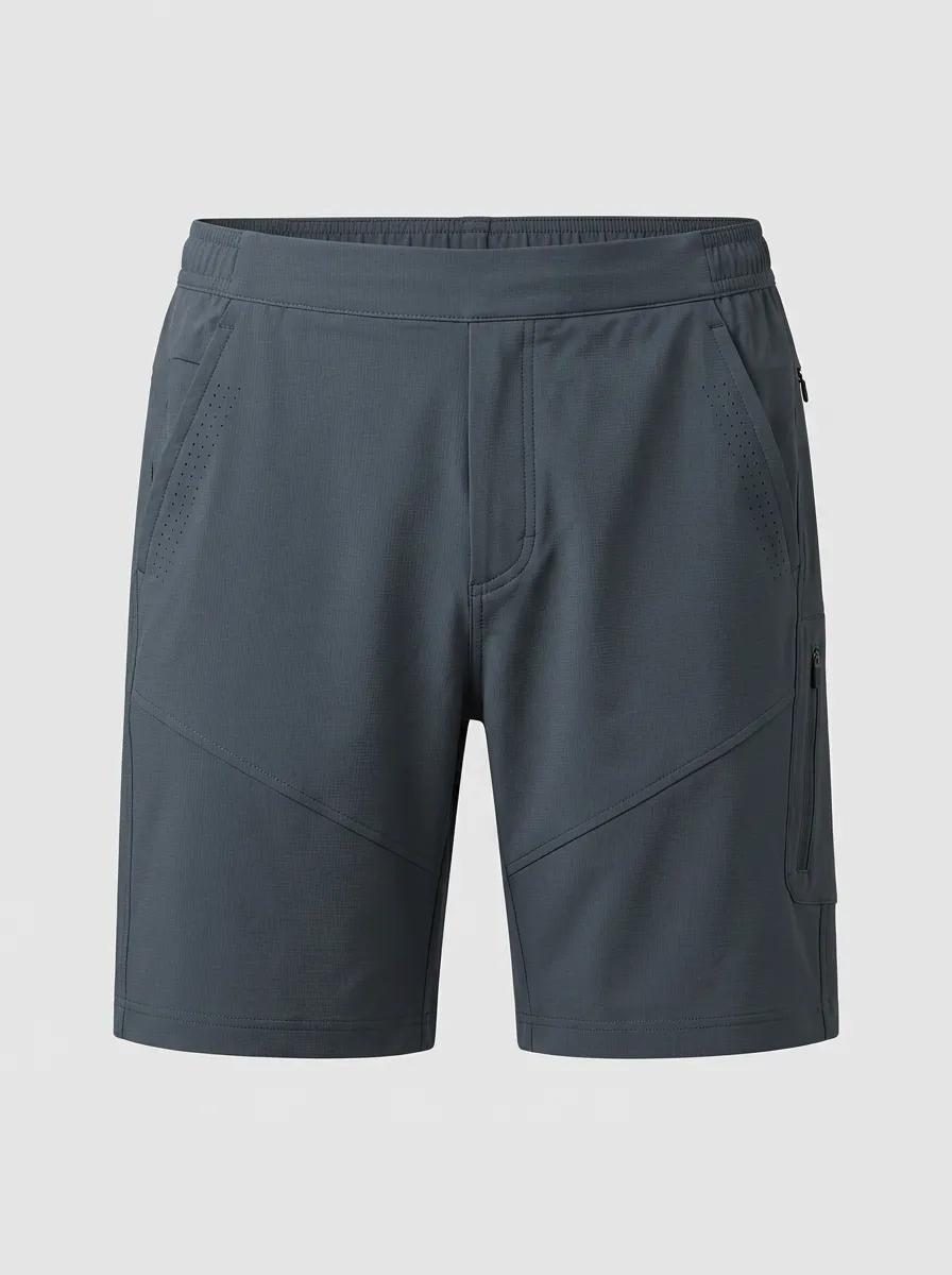 Men's Athletic Breathable Quick-Dry Zippered Pocket Shorts