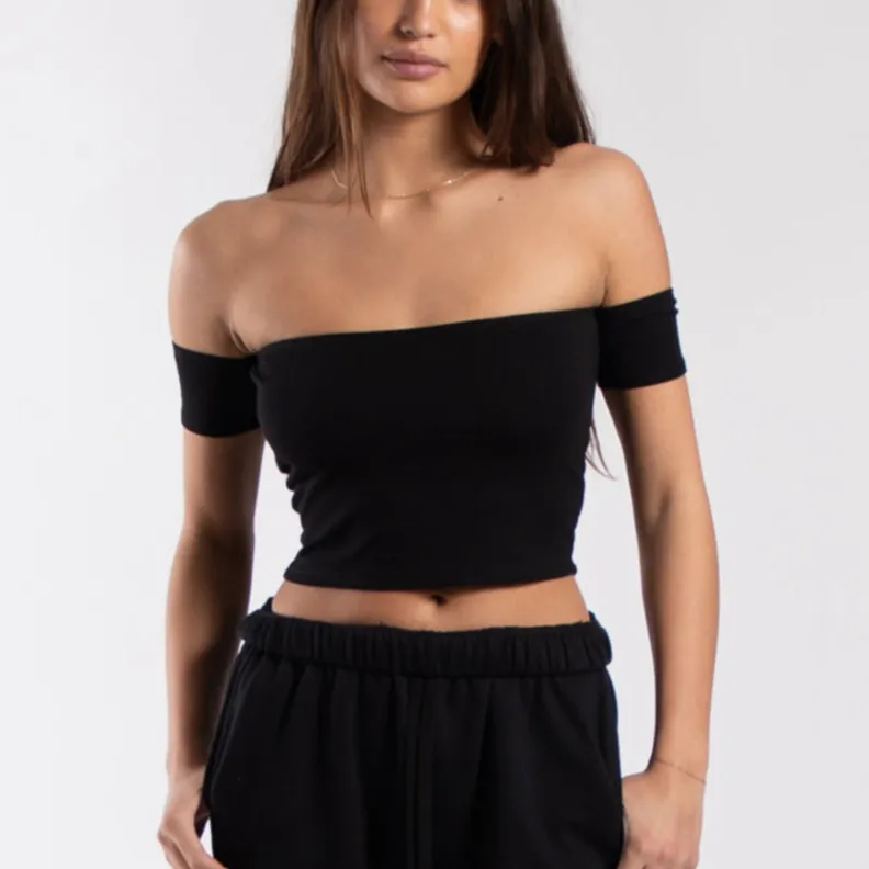 Women's Off Shoulder Crop Tee