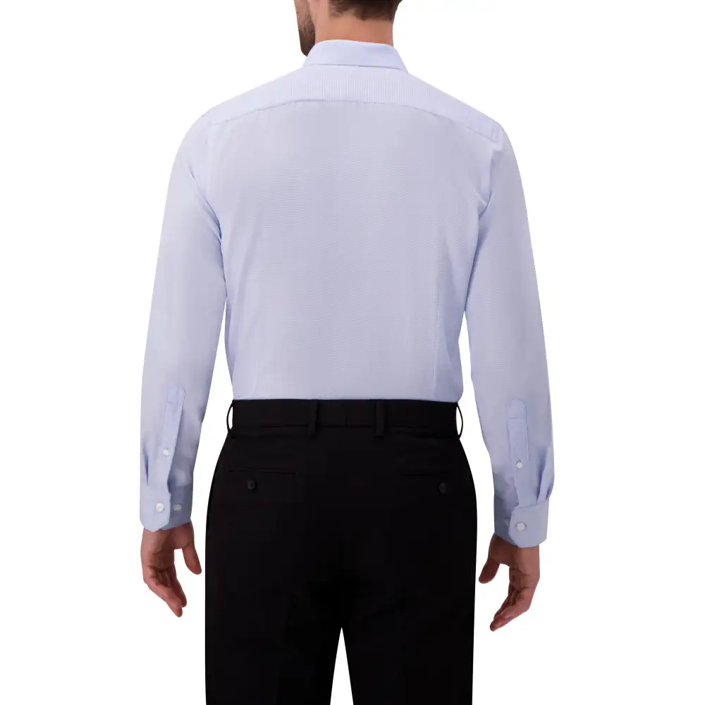 Mini-Check Four-Way-Stretch Men's Dress Shirt
