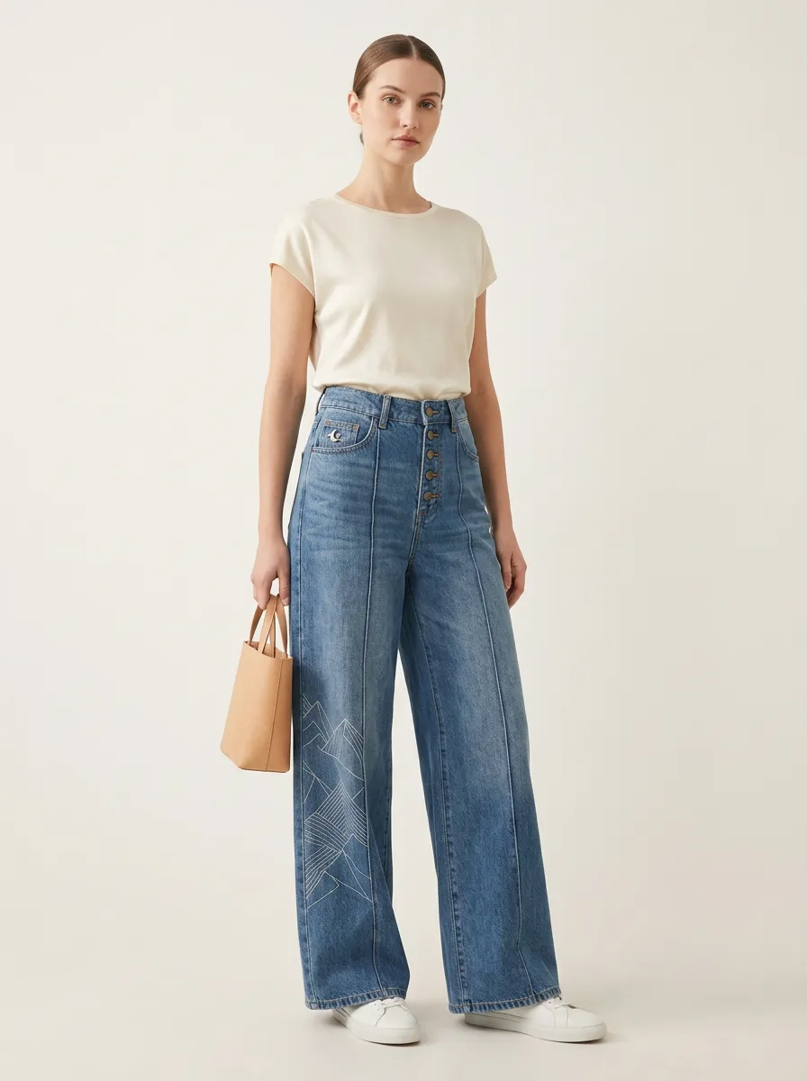 Women's Wide Leg Denim Jeans