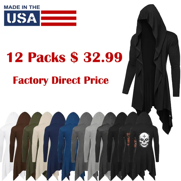 🖤 Men’s Long Hooded Cardigan – Effortless Style Meets Everyday Comfort