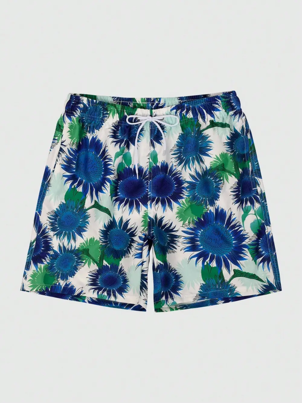 Men's Sunflower Print Swim Trunks