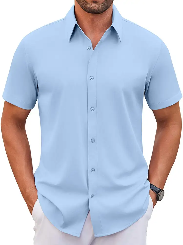 Casual Wrinkle Free Button Down Dress Shirt