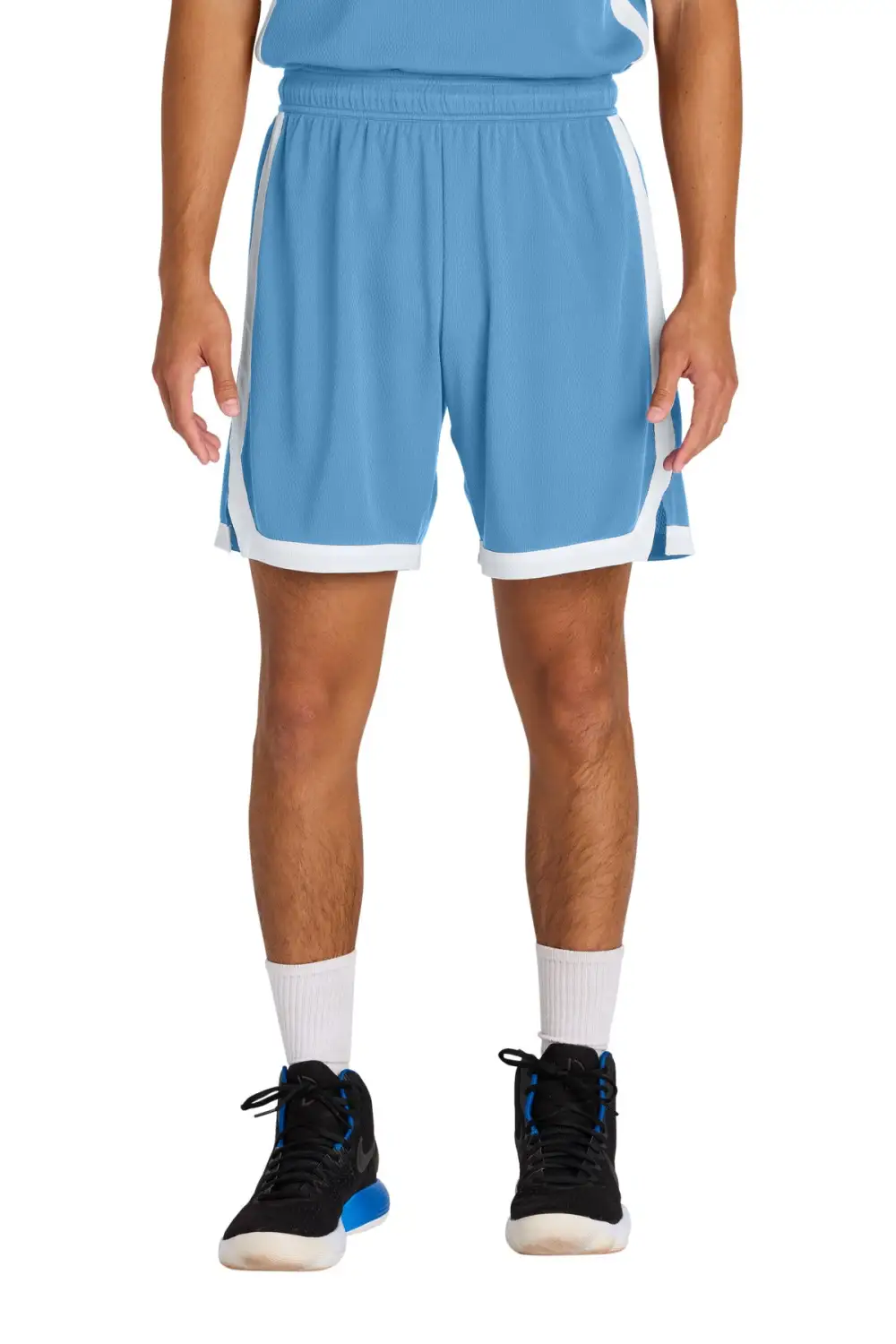 Striped Mesh Basketball Shorts