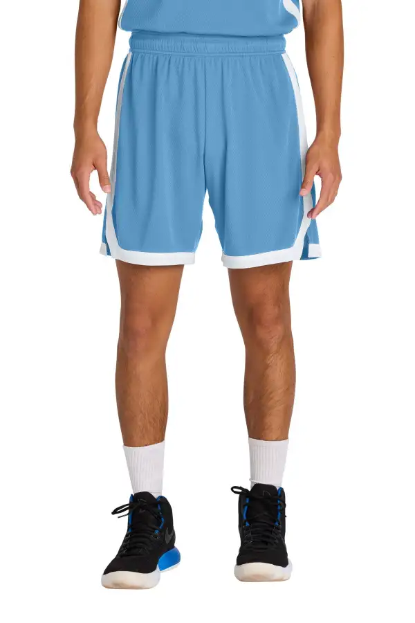 Striped Mesh Basketball Shorts