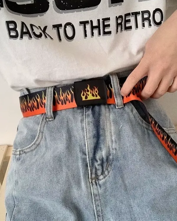 Flame Accent Women's Belt