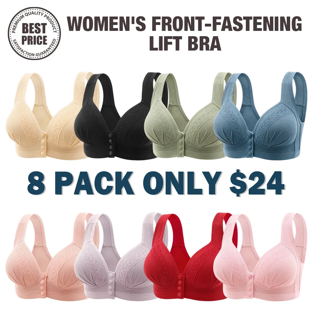 🔥Last Day💥Women's Front-Fastening Lift Bra🔥8-Pack Only $24