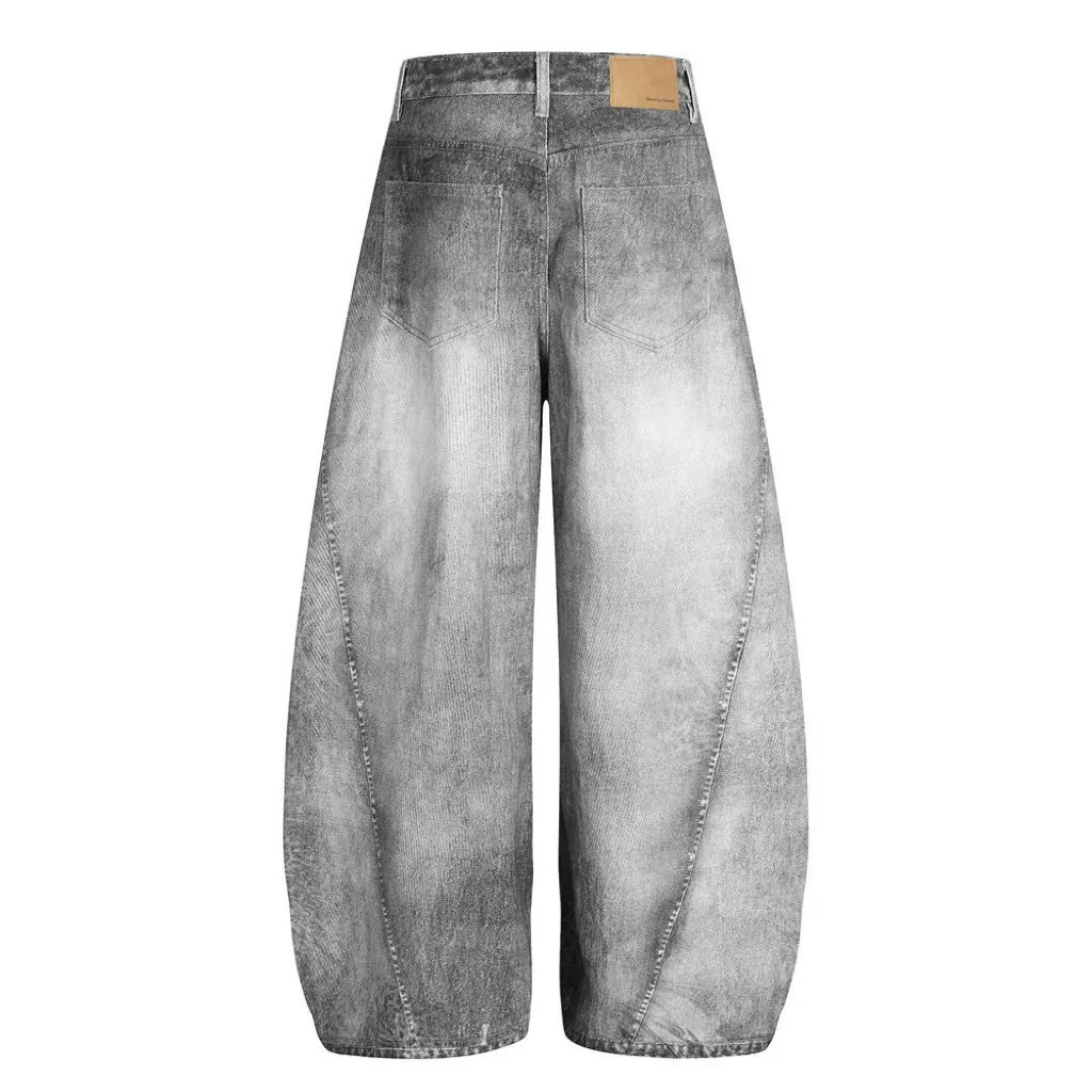 Niche Smoky Grey Slash Denim Jeans