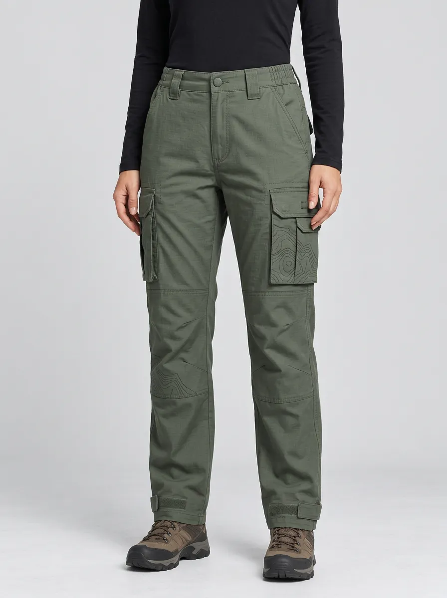 Outdoor Topographic Map Tactical Utility Cargo Pants