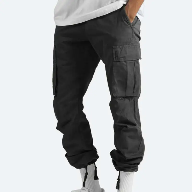 Men's Cargo Pants with Multifunctional Pockets and Relaxed Fit