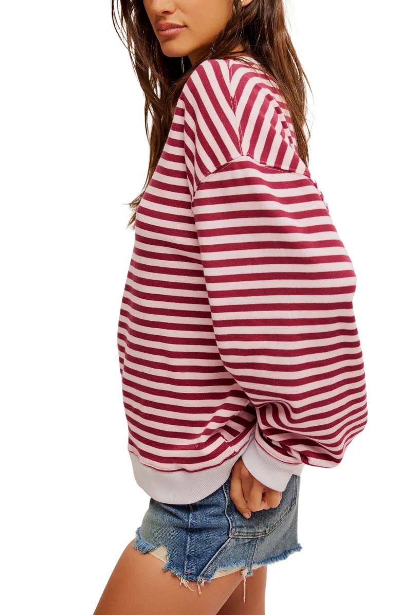 Oversize Stripe Sweatshirt