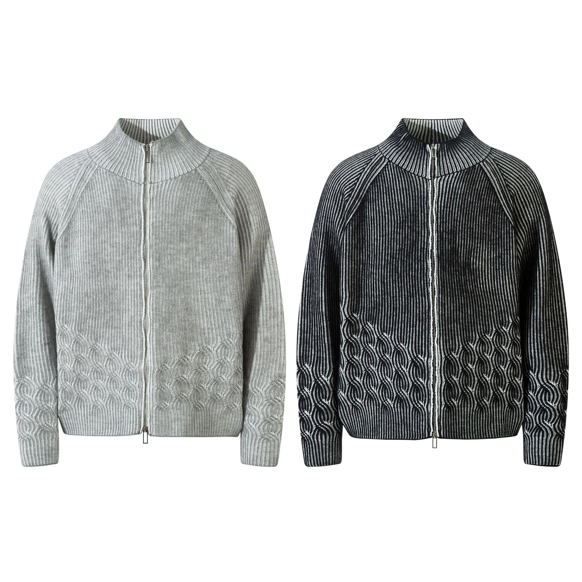 Vintage Striped Knit Cardigan