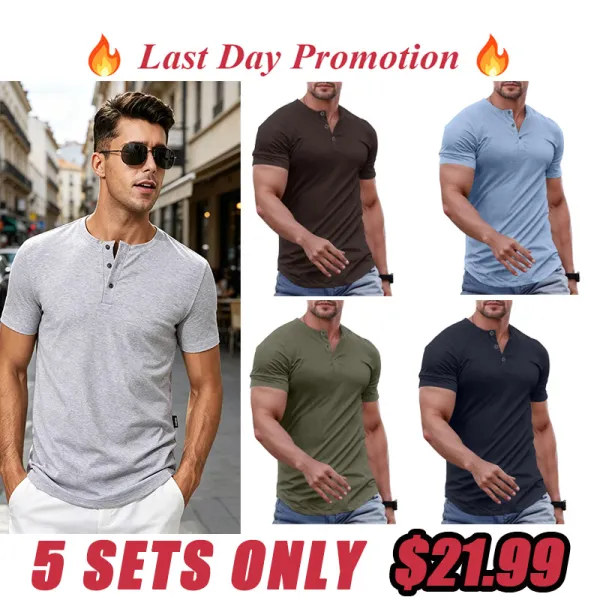 Men's Solid Color Slim Fit Longline T‑Shirt
