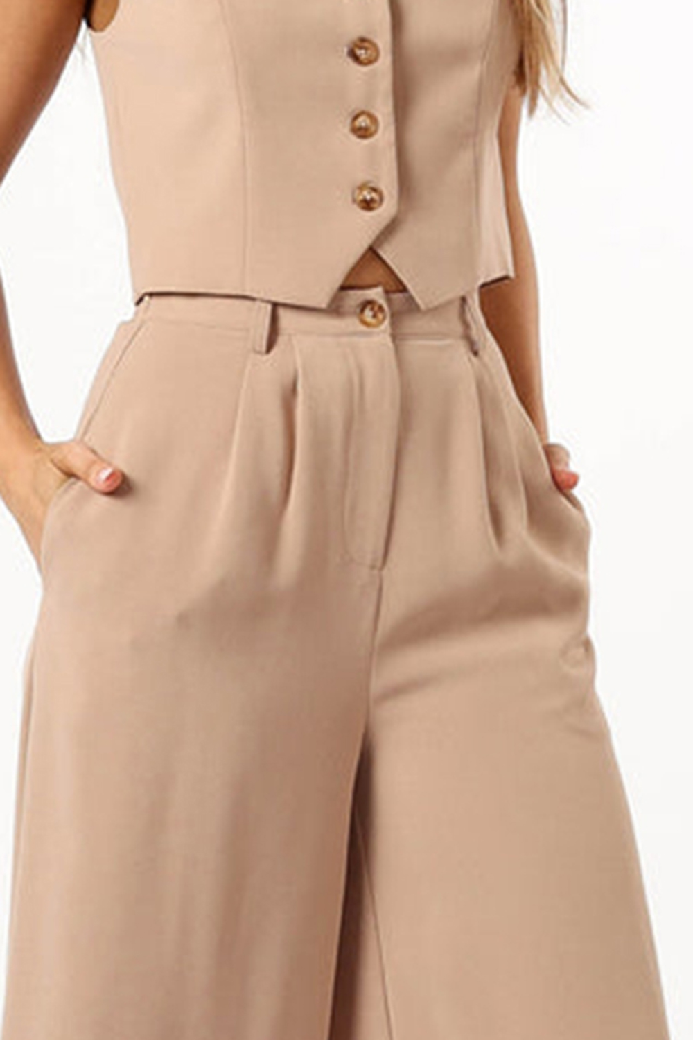 WIDE LEGS PANT - BEIGE
