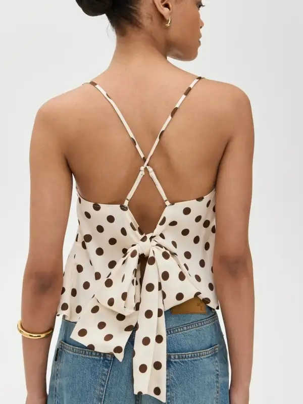 Cowl Neck Polka Dot