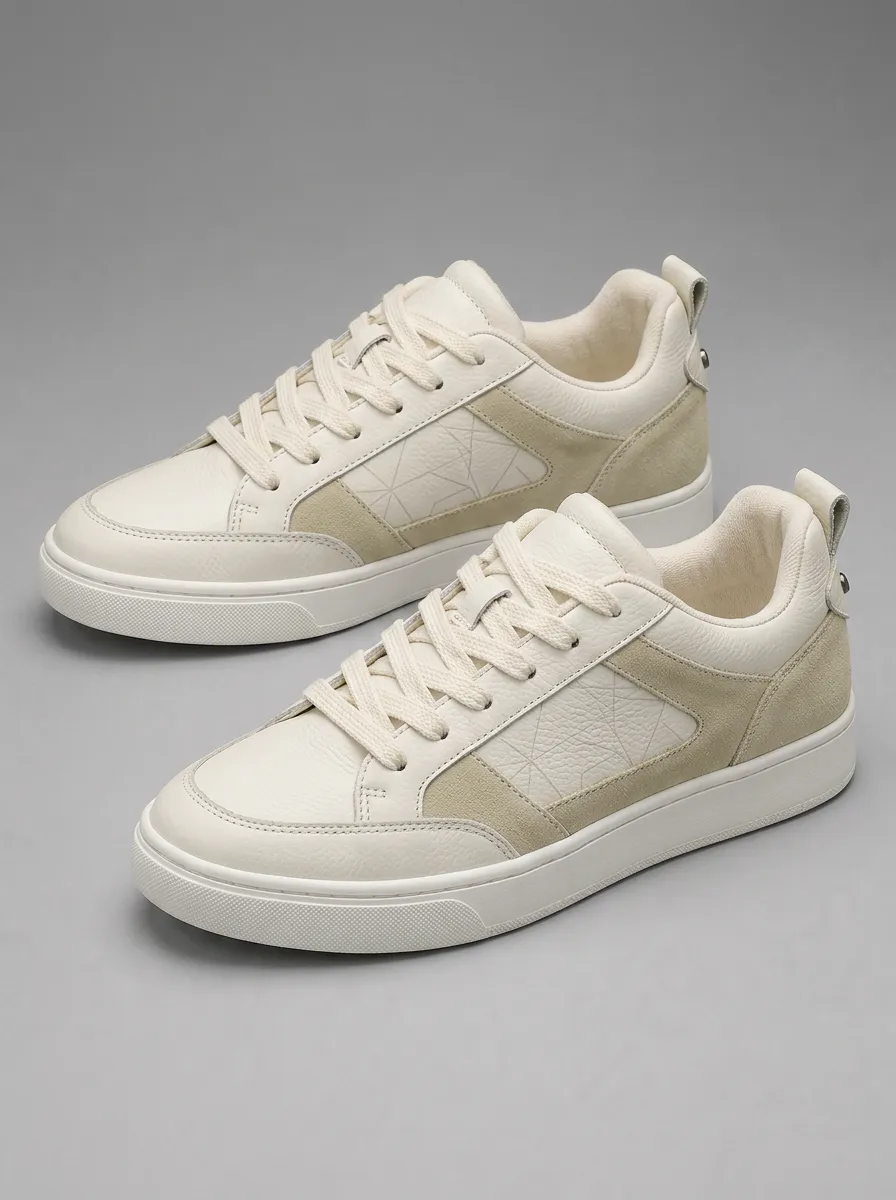 Men's Minimalist Geometric Pattern Printed Casual Sneakers