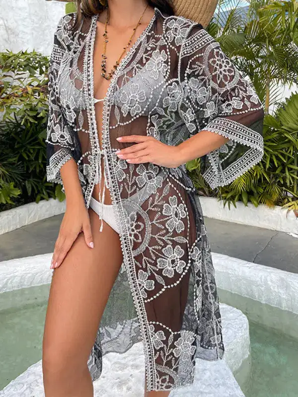 Stylish Sweet Flower Swim Dress