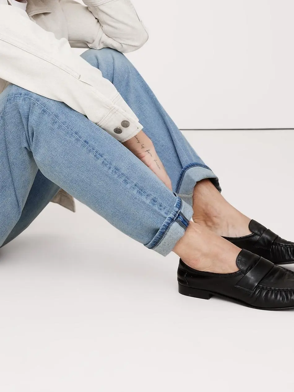 Men's Light Wash Straight Soft Cotton Jeans