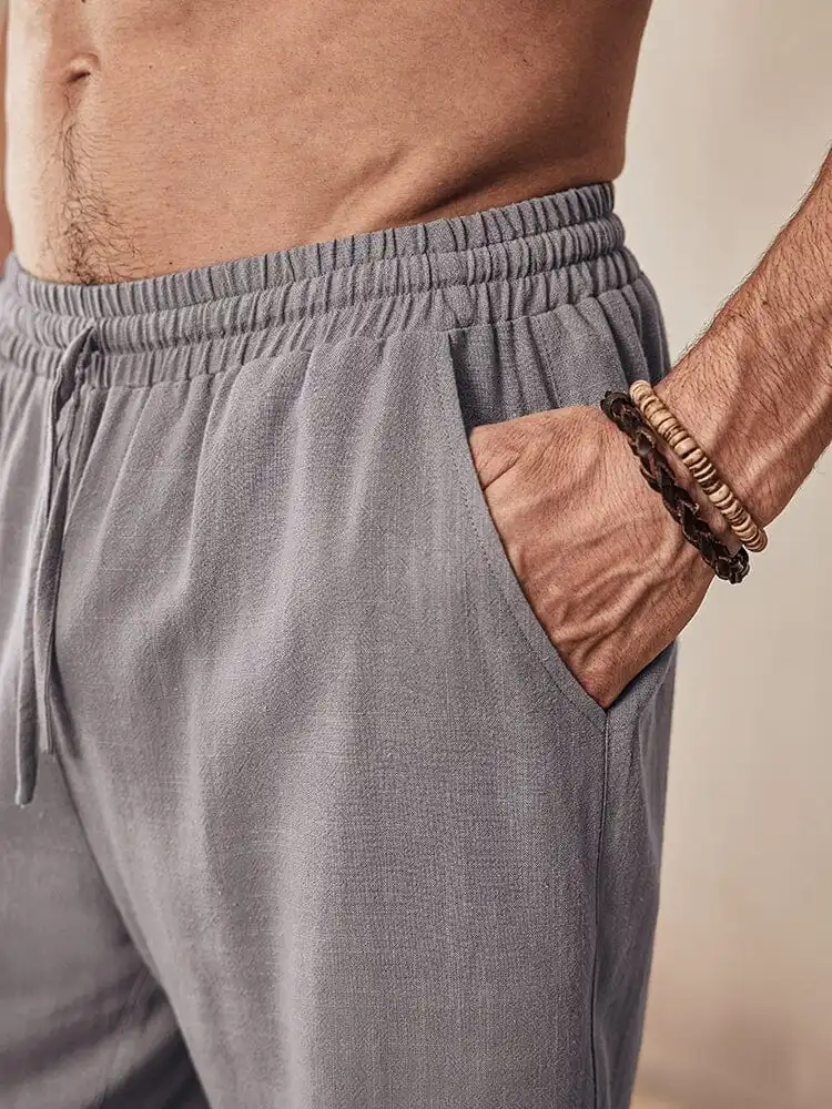 Men's Casual Soft Linen Blend Shorts