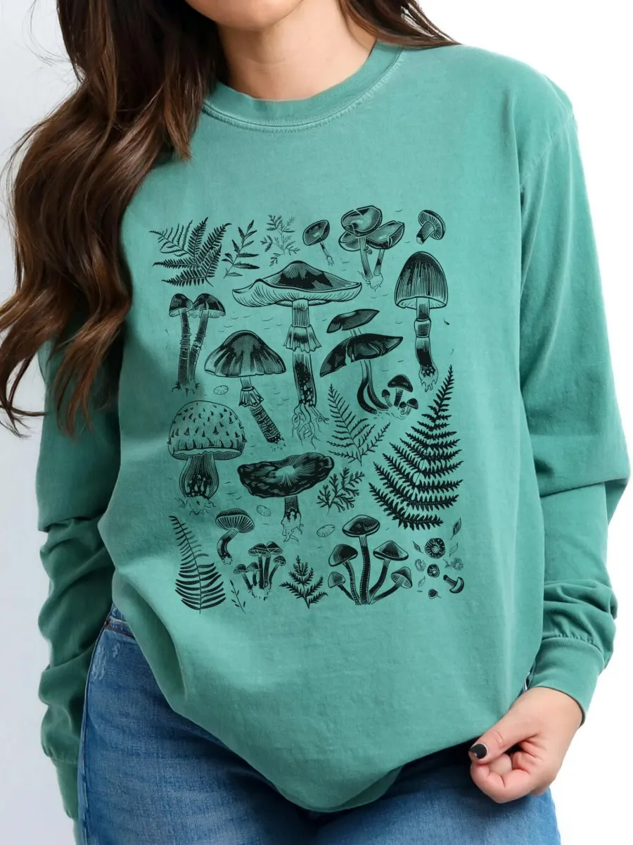 Vintage Mushroom Collage T-Shirt