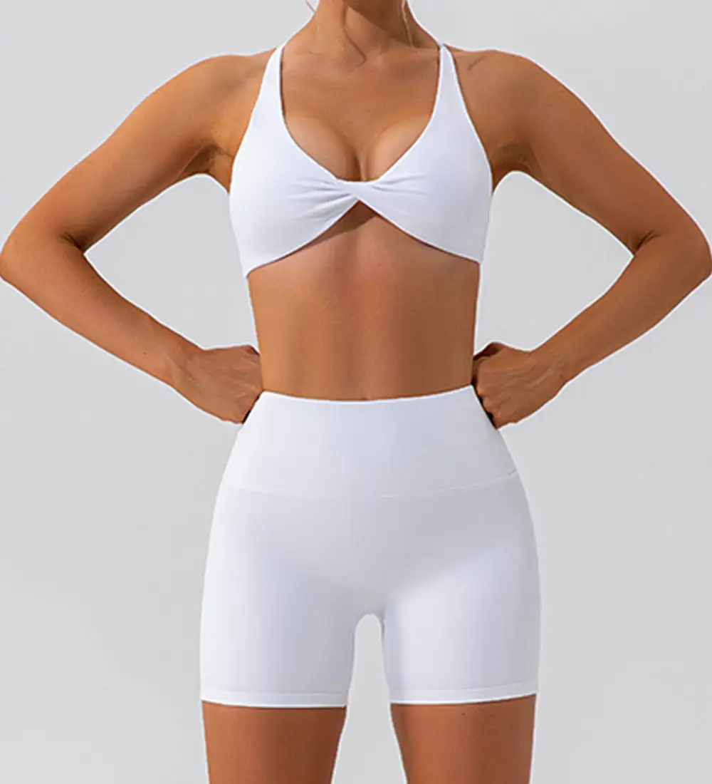 Quick-Dry Sleeveless Bra and Shorts Active Set
