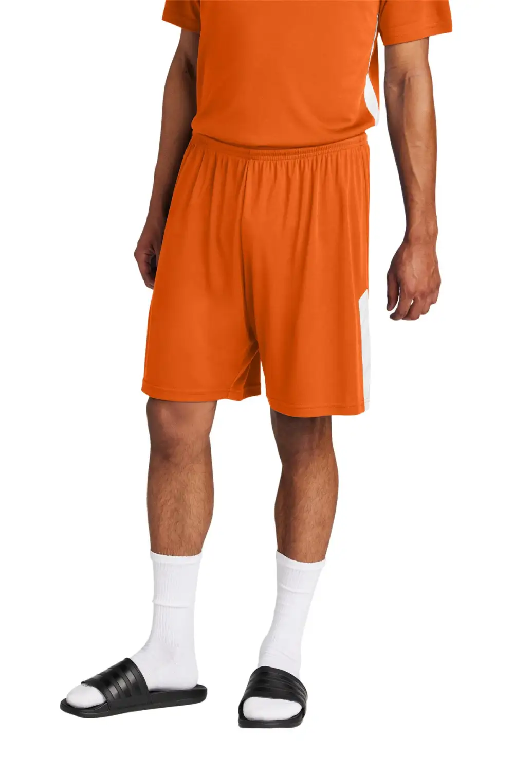 Contrast-Panel Athletic Shorts