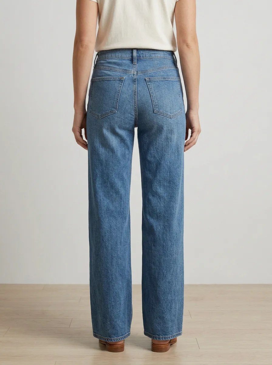 Day-to-Day High-Rise Wide-Leg Denim Jeans