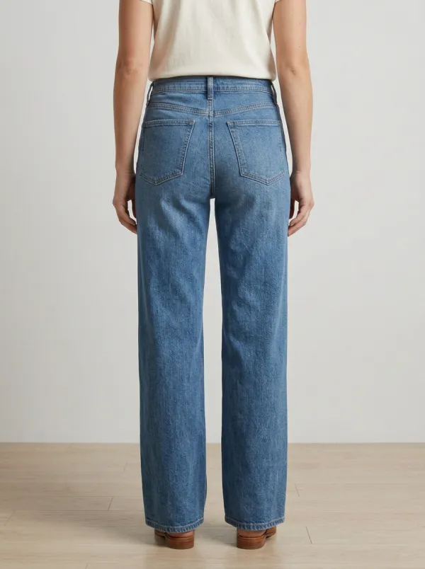 Day-to-Day High-Rise Wide-Leg Denim Jeans