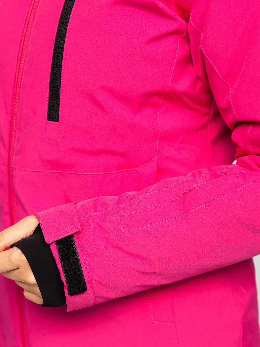 Pink women's winter ski jacket