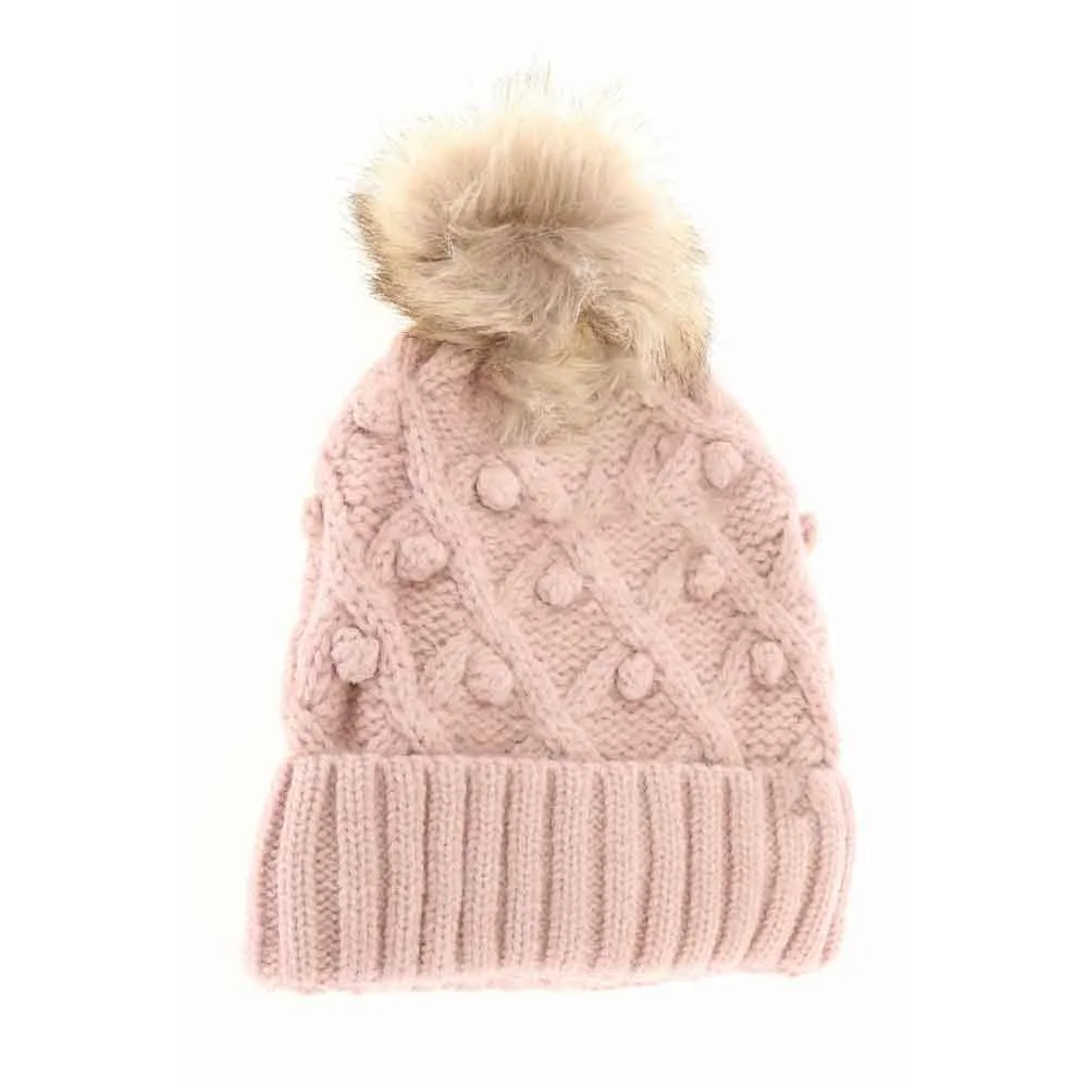 Polished Knit Pom Beanie