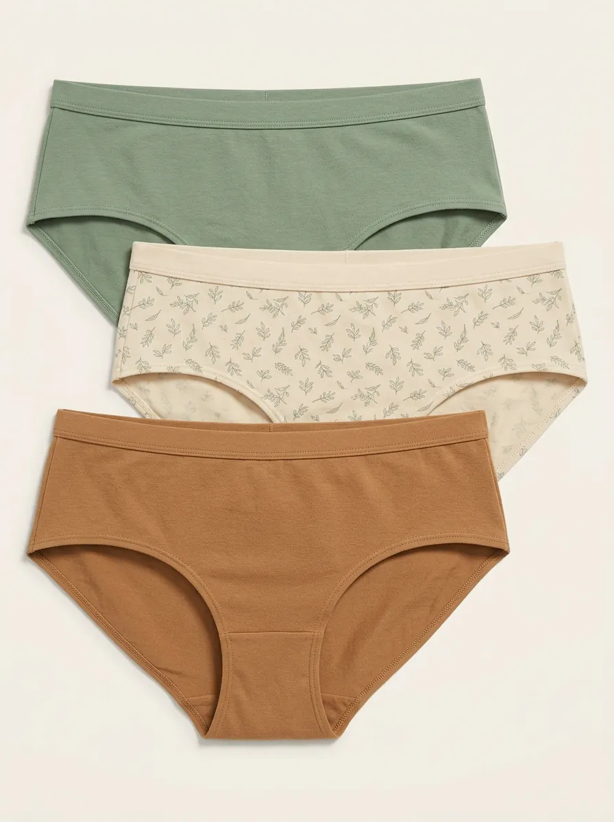 Everyday Botanical Leaf-Pattern Brief Set