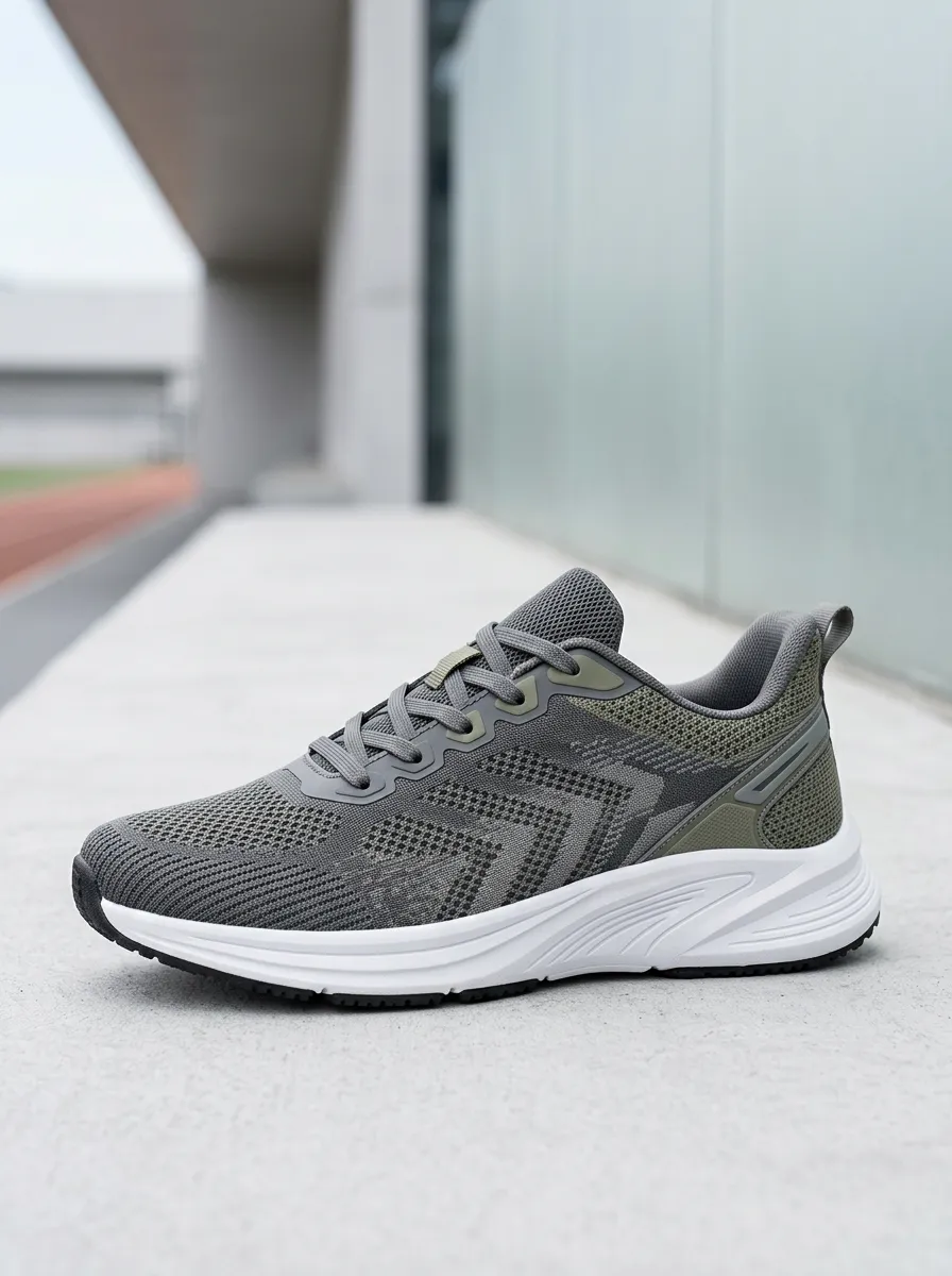Functional Geometric Graphic Casual Look Men's Running Shoes