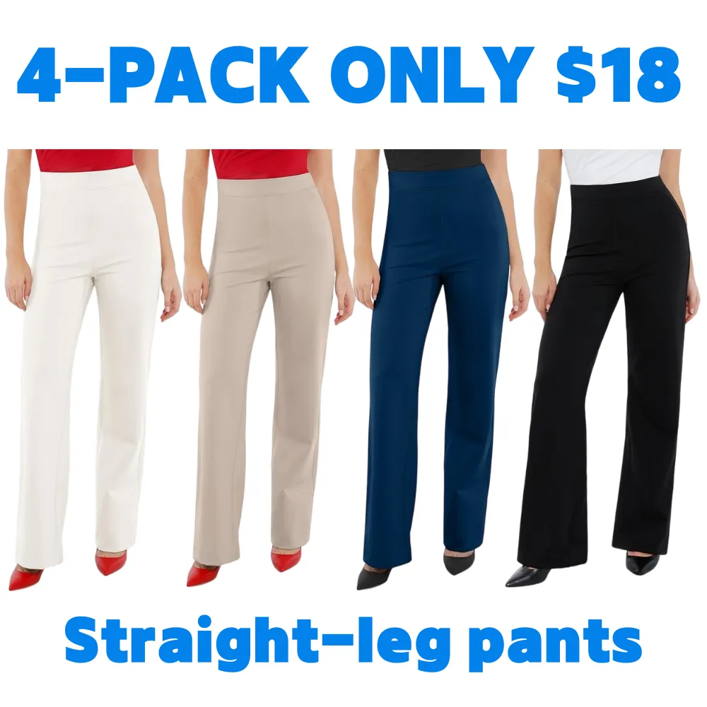 Shapewear Executive High Waisted Wide-Leg Ponte Pants with Tummy Control