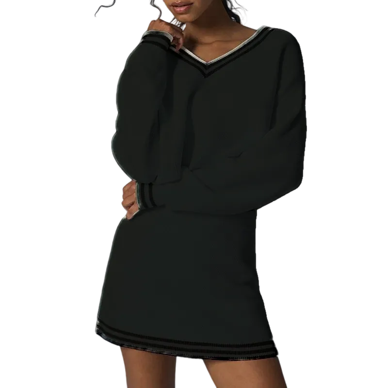 Women’s 2-Piece Knit Sweater & Mini Skirt Set – Casual Fall Lounge & Travel Outfit