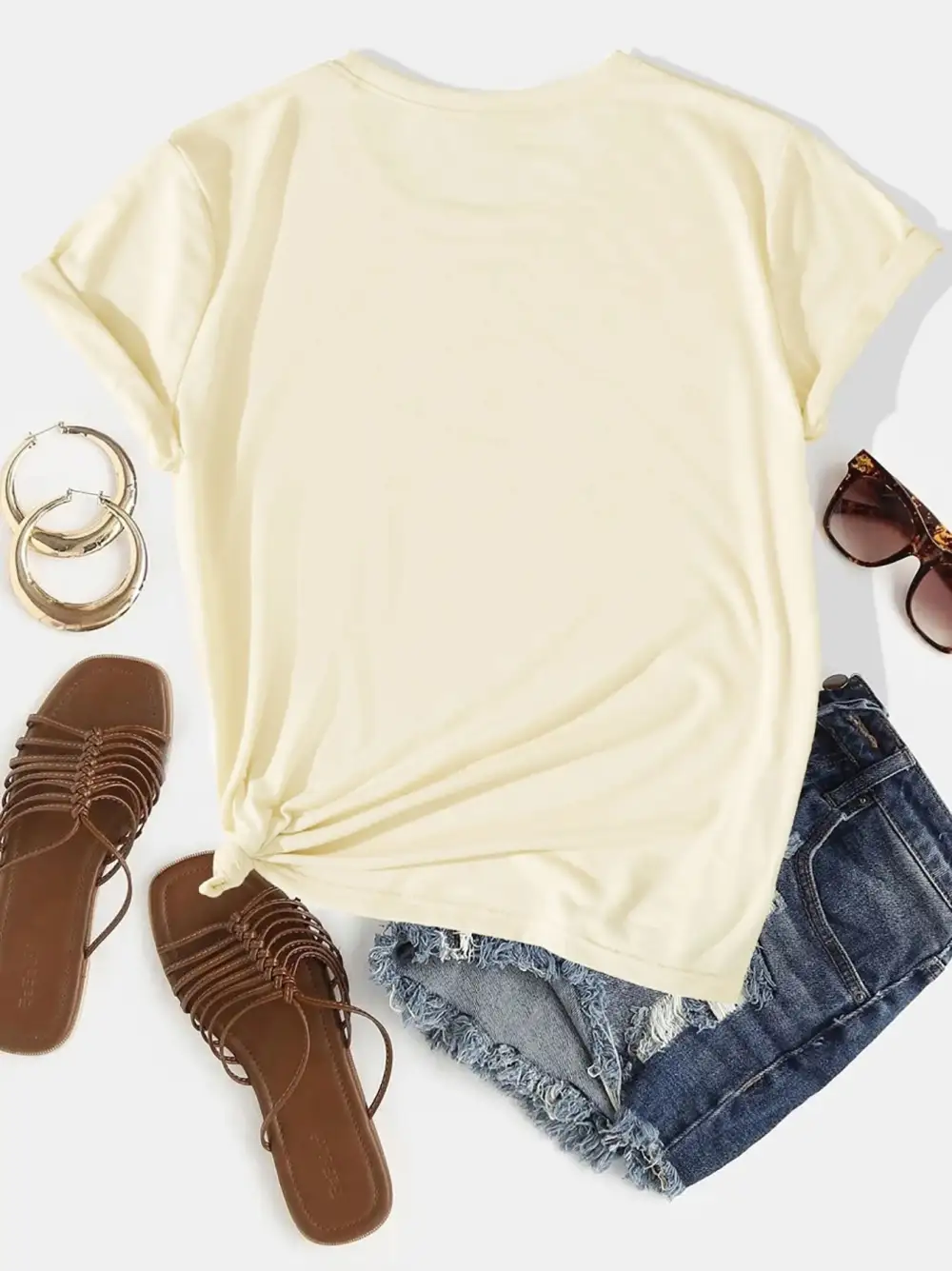 Tailored Round-Neck Short-Sleeve Graphic T-Shirt