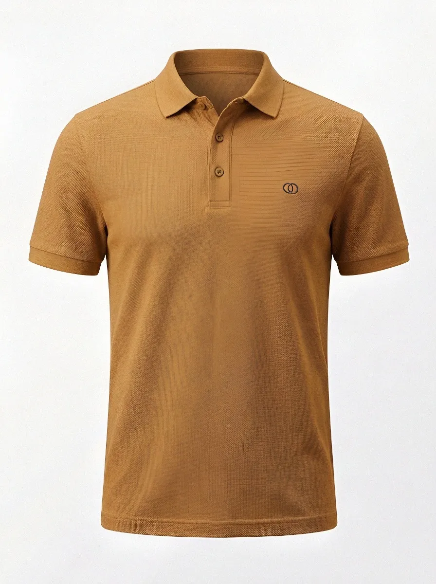 Classic Layered-Detail Men's Polo Shirt