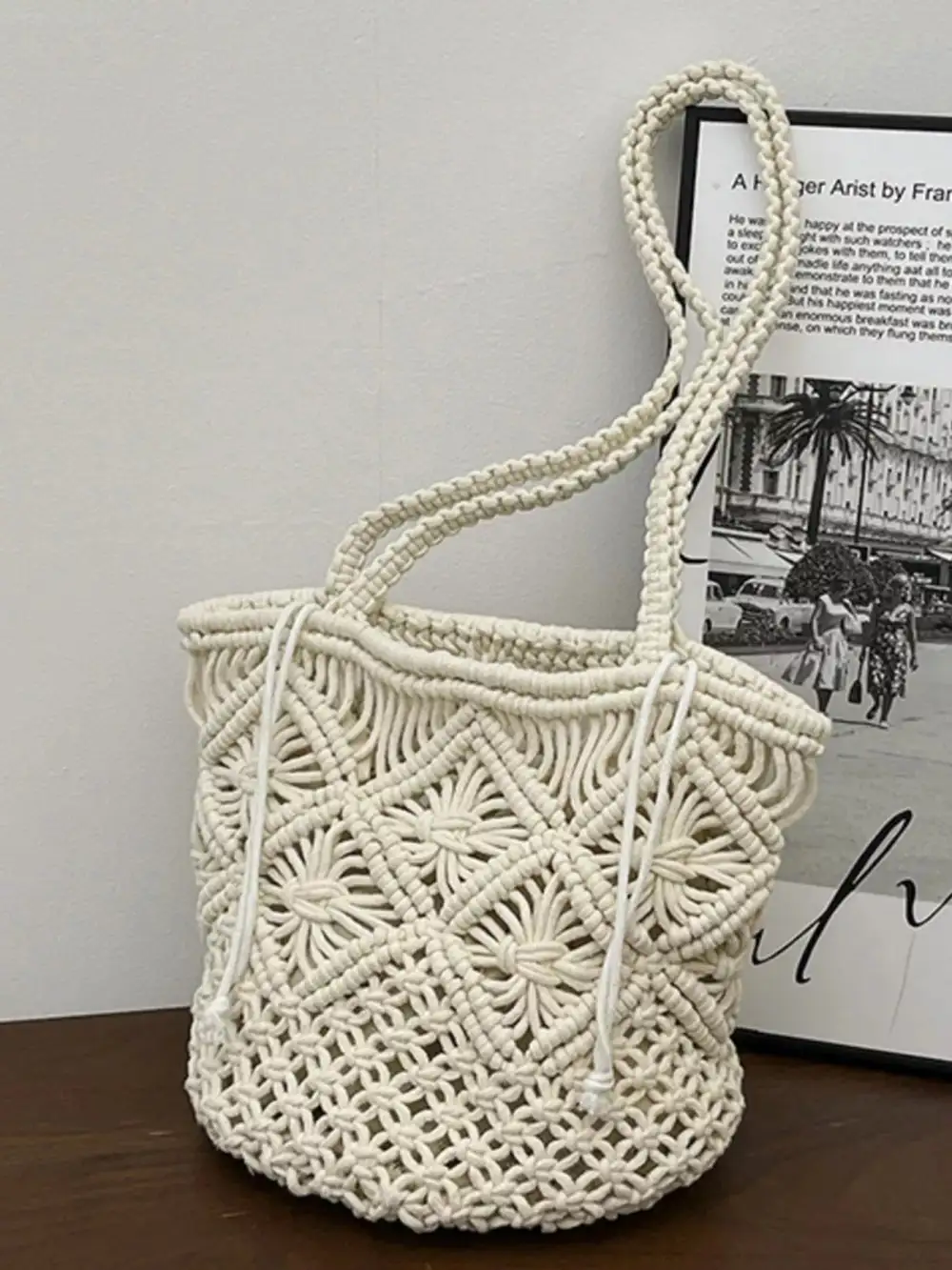Crochet Bucket Shoulder Bag