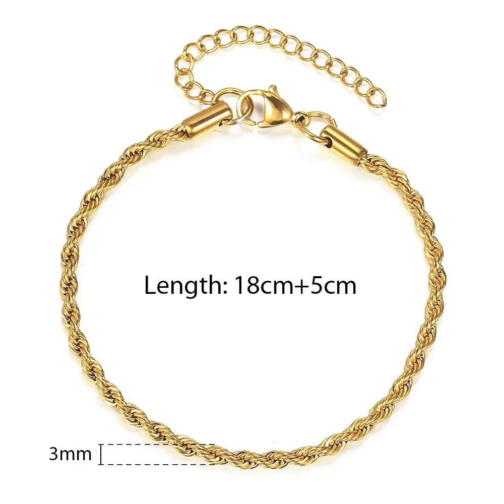 Steel Spiral Chain Bracelet