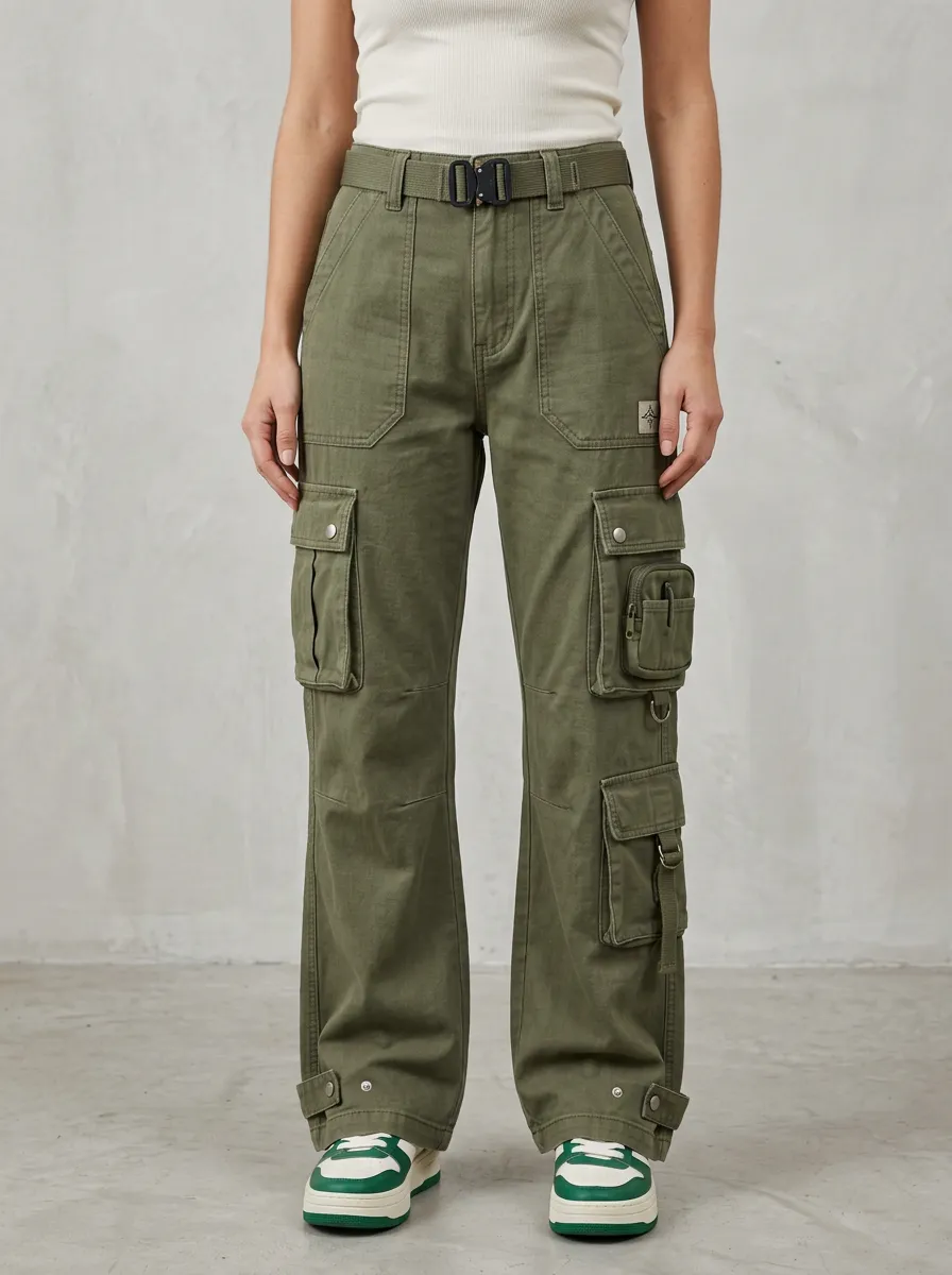Signature Multi Pocket Tactical Style Finish Women's Multi Pocket Cargo Pants
