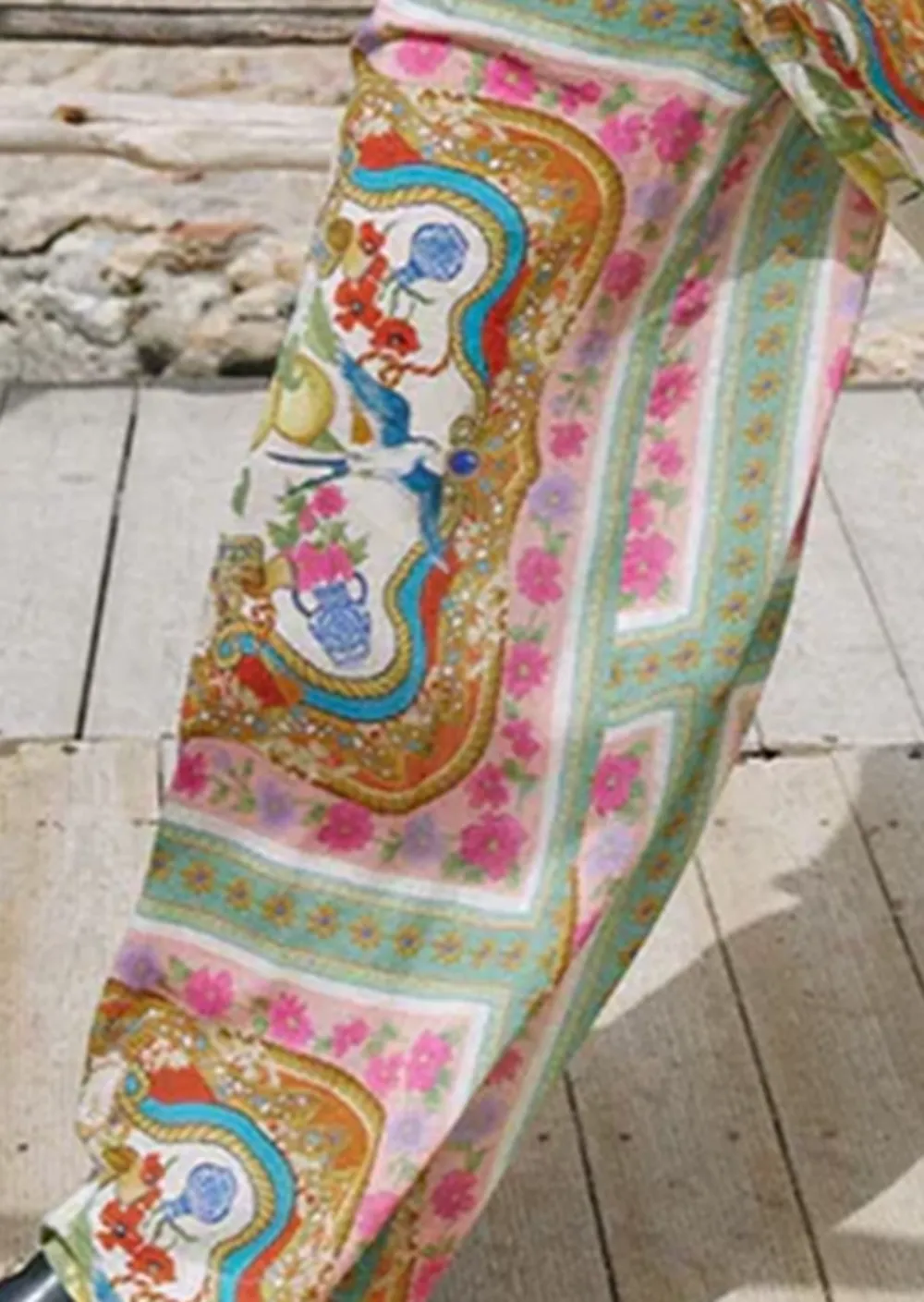 PRINTED ELASTIC WAIST PANTS