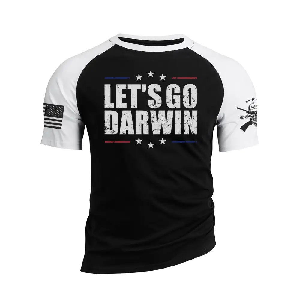 LETS GO DARWIN RAGLAN GRAPHIC TEE